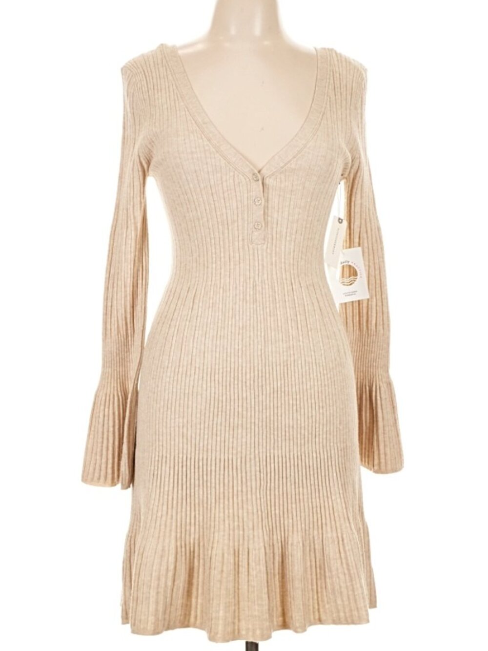 (NWT) Daily Practice by Anthropologie Bell-Sleeve Sweater Mini Dress /Large/